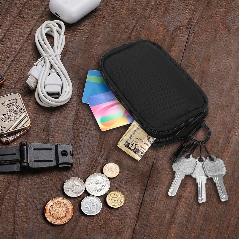 E-Tree RFID Blocking Credit Card Holder with Keychain, ID Badge