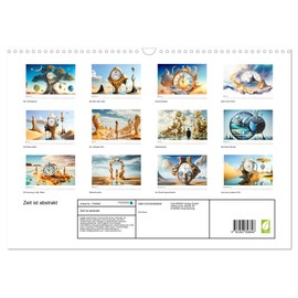 Zeit ist abstrakt (Wall Calendar 2025 DIN A3 Landscape), CALVENDO Monthly Calendar