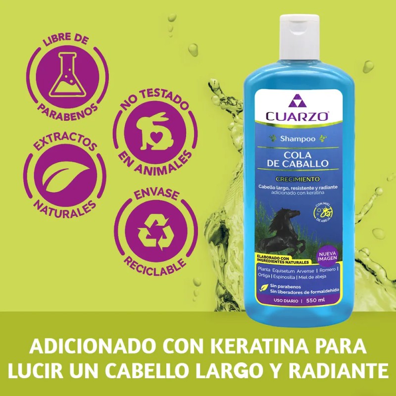 Shampoo Cola De Caballo Y Keratina Crecimiento Capilar