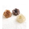VINGTAINE H-569-BK Monotone Camellia Hair Rubber Flower Flower Hair Accessories,