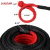 XPV 3/8" 82ft Synthetic Winch Rope with Soft Shackle Dyneema