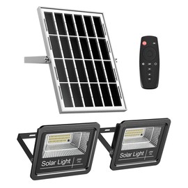 kakalights Solar Flood Light Outdoor 1000LM Dual 6000K Bright White Floodlights Ip65 Waterproof Solar Power Light Auto On/Off Dusk to Dawn with Remote Control for Yard, Garden, Shed, Barn.