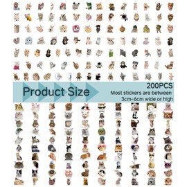 200 Cat Stickers, Funny Cat Stickers, Cat Photo Stickers, Cute Expression Stickers, Realistic Cat Stickers, Cat Graffiti Stickers