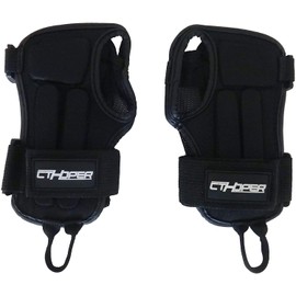 CTHOPER Impact Wrist Guard Fitted Wrist Brace Wrist Support for Snowboarding, Skating, Motocross, Street Racing, Mountain Biking, Weightlifting (Black, L)
