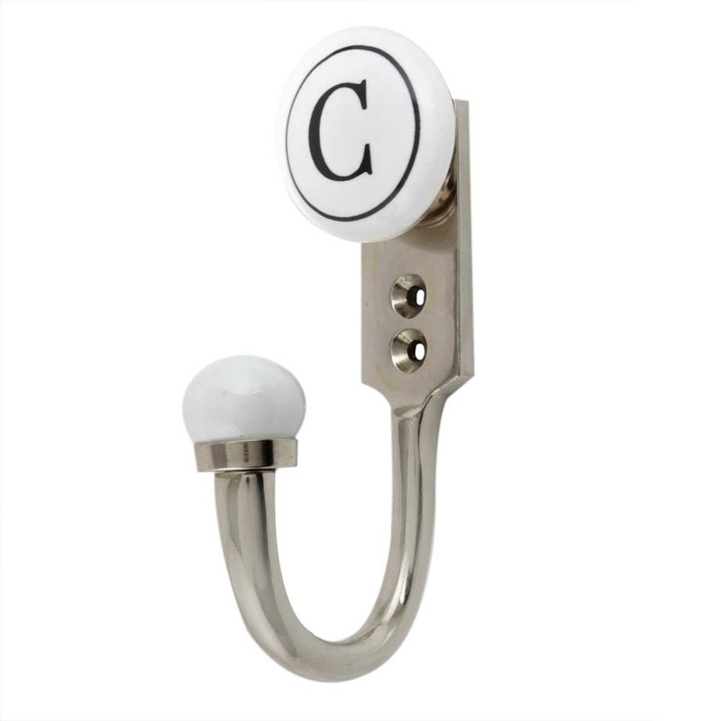 MarktSq Alphabet C Ceramic Wall Hook
