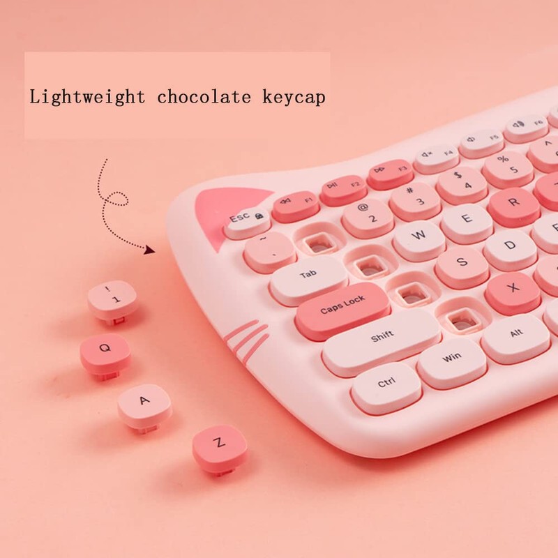 Cute Cat Keyboard and Mouse Combo, TzBBL Keyboard and Mouse
