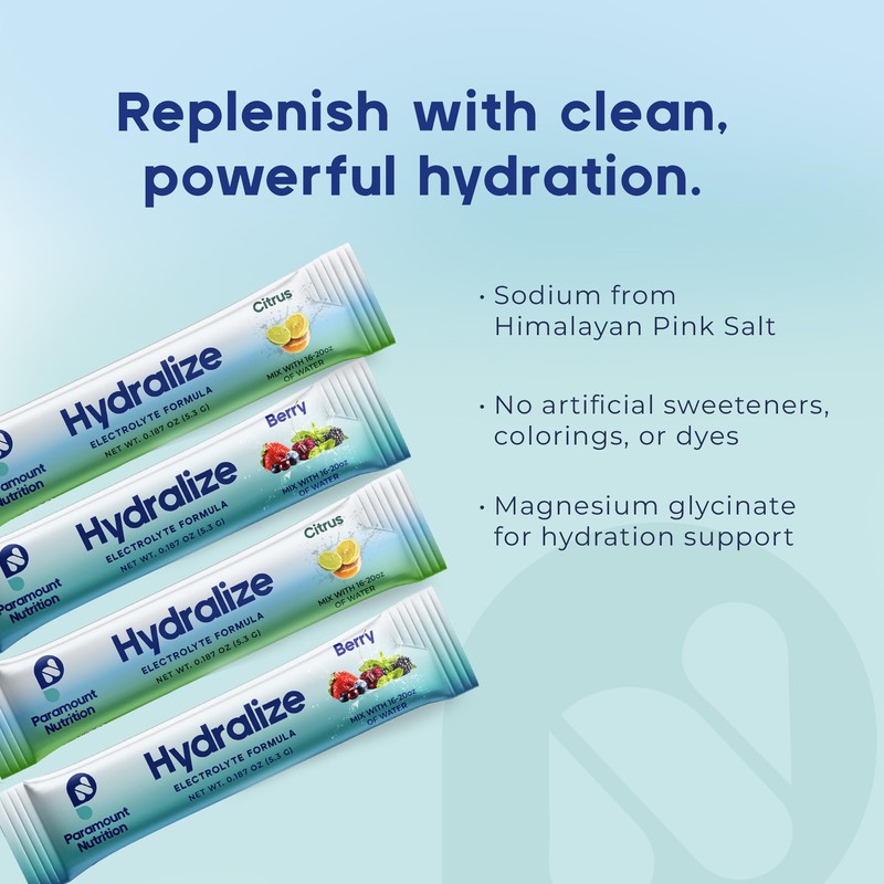 Hydralize Electrolyte Formula - Hydration Drink Mix - With Pink