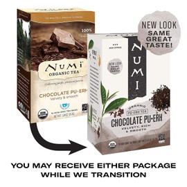 Numi Organic Tea Chocolate Pu-erh, 16 Count (Pack of 6)