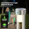 Solar Bollard Lights Outdoor Stainless Steel Pathlight Security Light Motion-Sensor