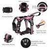 WINSEE Pet Harness Collar and Leash Set, All-in-one Reflective Dog