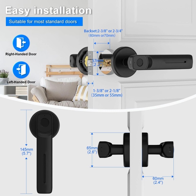 IKOED Fingerprint Door Lock with Smart APP,Fingerprin