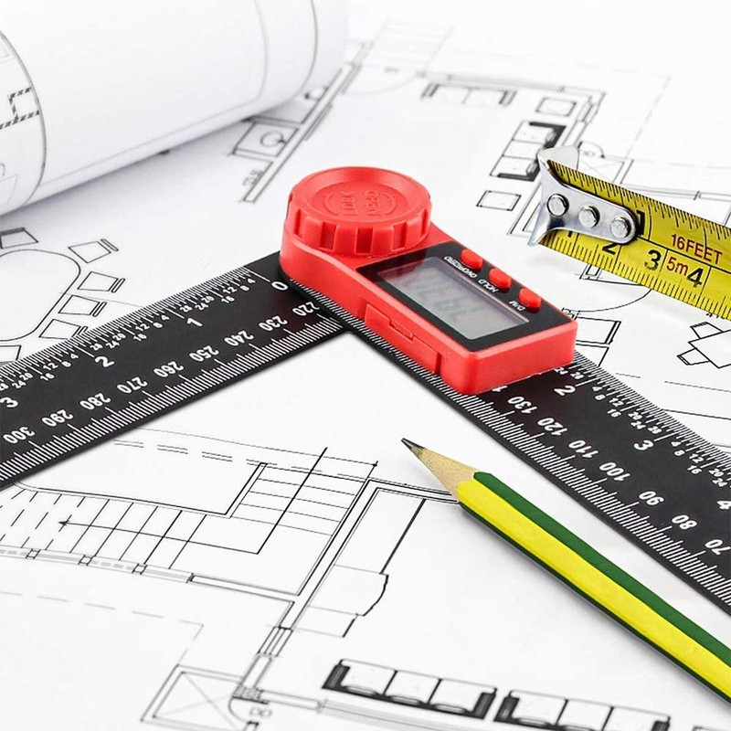 Bestgle Digital Angle Finder Ruler, 200mm/ 7" Digital Angle Finder