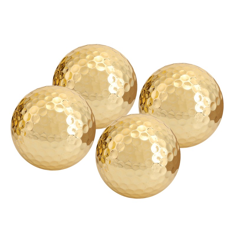 4Pcs Portable High Quality Double Layer Gold Plating Golf Ball