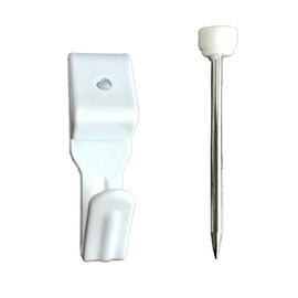 Fukui Metal Crafts White Hook for Hanging Frame Small Single Needle Set of 5