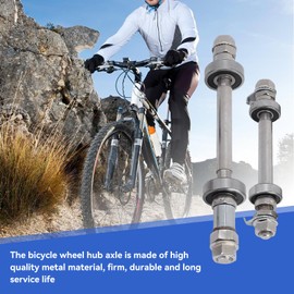 1 Pair Bike Axle, Bicycle Axles Rear Axle Front Axle Set Quick Release Front Rear Axles Hub Bike Repair Tool Accessories for Mountain Bikes, Road Bikes
