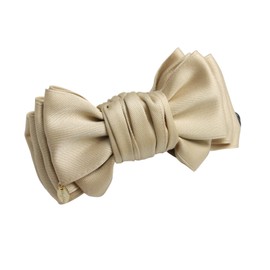 VINGTAINE H-345-LBE Layered Ribbon Banana Clip M Size Head Access Hair Clip Light Beige