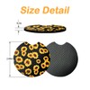 Osilly Car Coasters for Drinks, 2PCS Absorbent Sunflower Cup Holders