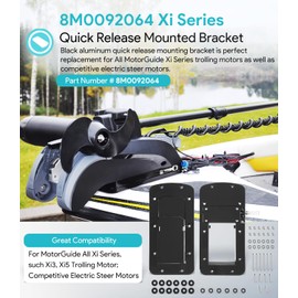 8M0092064 Xi Series Quick Release Mounting Bracket Kit Replacement for MotorGuide Xi3 Xi5 Trolling Motors, Aluminum Black