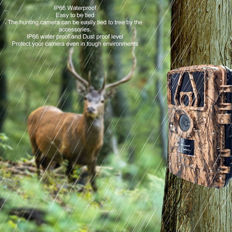 Trail Camera IP66 Waterproof 4K 60MP 0.2s Trigger 120° Wide