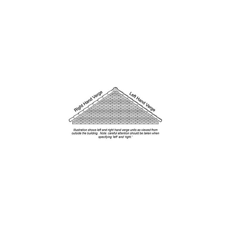 Manthorpe Dry Verge Left Hand Black - Gable/Apex Roof Tile