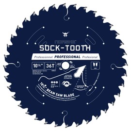 Norske Tools 10-1/4 inch by 36T Socktooth Beam Saw Blade with 5/8 inch and Diamond Knockout Bore Twin Pack, NCSBS421C