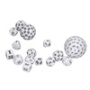 15pcs Complete Polyhedral Dice Set Acrylic D3 to D100 Spherical