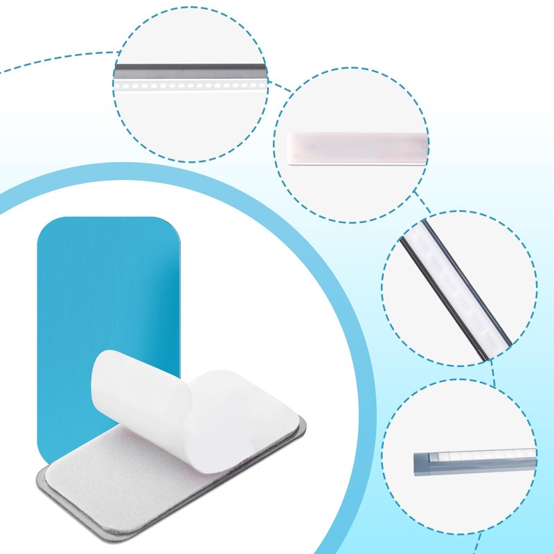 12pcs Under Cabinet Lights Magnetic Stickys, Adhesive Backing Magnetic Strips
