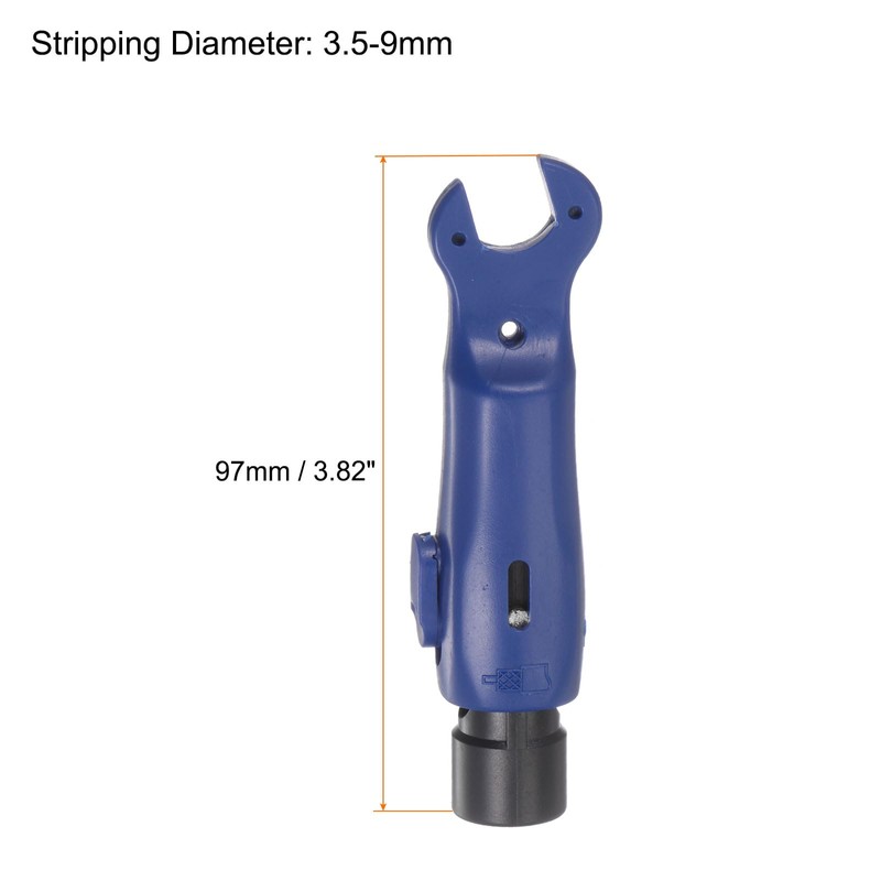 sourcing map Coaxial Cable Stripper, Multifunctional Pen-Style Stripping Hand Tool