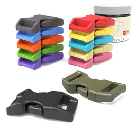 [Abma Cord] Side Release Buckle Inner Diameter 0.4 inch (10 mm) / 0.6 inch (16 mm) Plastic Buckle Insert Buckle Paracord Parts Bracelet Dog Collar Strap DIY Colorful 36/60/120pcs