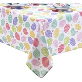 Losuya Easter Table Cloth Easter Party Tablecloth Waterproof Easter Eggs Table Cover Easter Decorations, 137 * 274cm