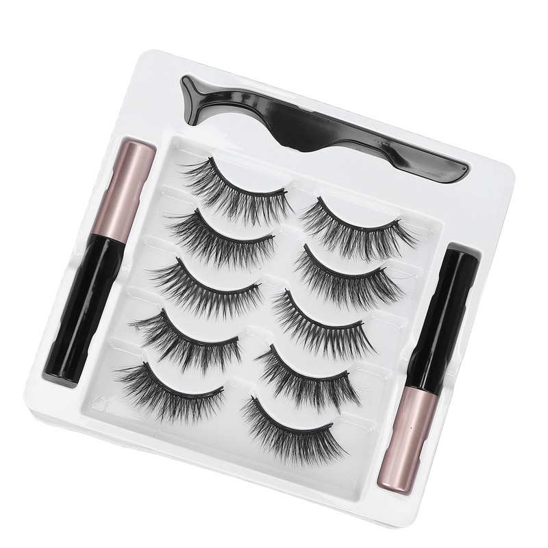 5 Pairs Magnetic Eyeliner Eyelash Kit Easy to Apply Natural