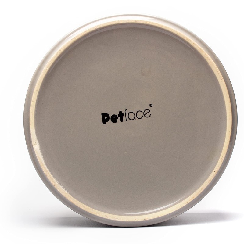 Petface Grey Spots Ceramic Bowl, 13 cm