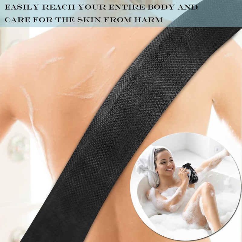 JASSINS African Sponge Net, Body Exfoliating Long Net Shower Body