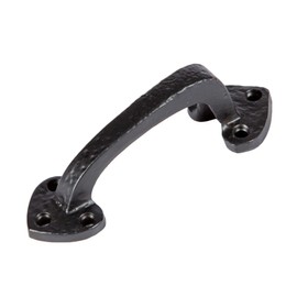 Hammer and Tongs - Rustic Arrowhead Door Handle - H100mm - Black