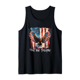 American Flag Patriotic Founding Fathers We The People USA Tank Top
