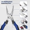 KAIHAOWIN Radio Pliers, 9.4 inches (240 mm), Tapered Pliers, Strong