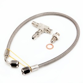 Turbo Oil Feed Line For 7/16"-24 Garrett TB02 T25 T28 w/Journal Bearing