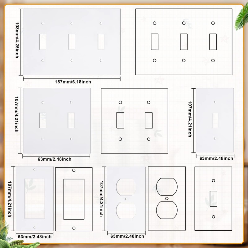 Tondiamo 46 Packs Outlet Insulation Pads Wall Plates Sealers for