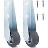 Deozu 2 Pcs Gate Caster Wheels Replacement, Rubber Rolling Swivel