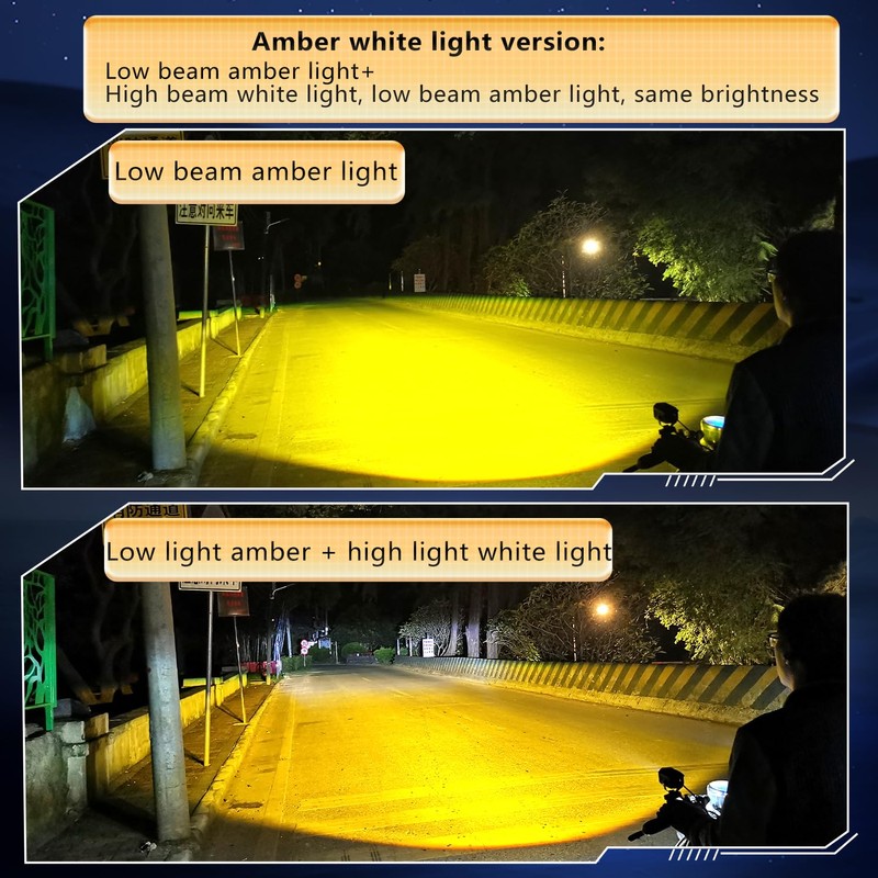 Nacowo Motorcycle Auxiliary LED Fog Lights Driving Light Spotlight with