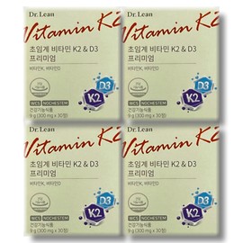 Dr.Lin Supercritical Vitamin K2 & D3 Premium 30 tablets 4 boxes / 닥터린 초임계 비타민 K2 & D3 프리미엄 30정 4박스