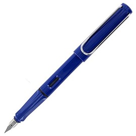 LAMY Blue Safari Fountain Pen with Medium Nib and Blue Ink (L14M)
