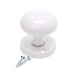 Aqbau Door knob on round rosette button pusher door knob