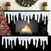 2 Pcs Icicle Christmas Fake Snow Blanket Felt Artificial Snow