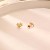 Stainless Steel Women Delicate Tiny Shark Stud Earrings 18K Gold