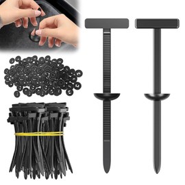 Eptchn FixBind Snap-Fit Nylon Fastening Clip for Car Repairs, Nylon Cable Tie Buckle, Heavy Duty Self-Locking Zip Ties with Button & Pin Lock,Car Fender Trunk Repair, Wire Bundling (100Pcs)