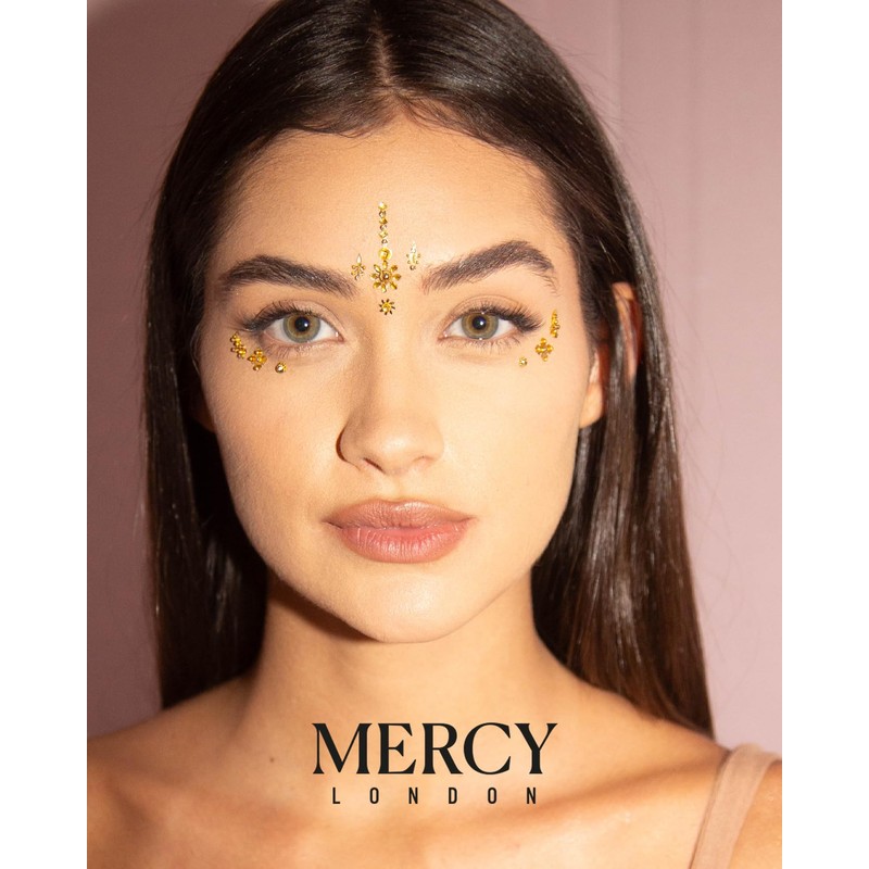 Floral Gold Bindi ✮ Crystal Indian Bindi Face Jewels Gold