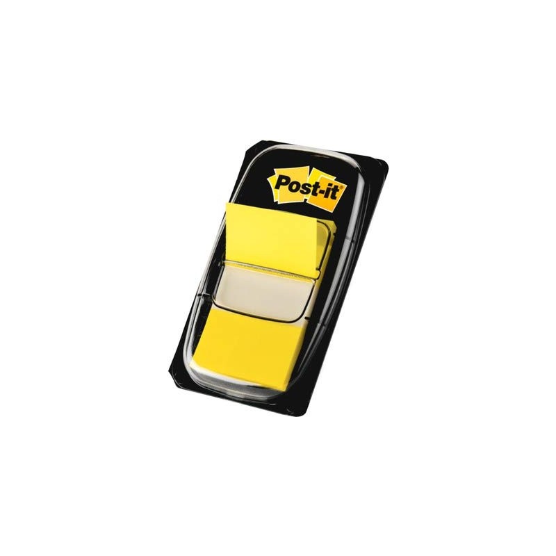 Post-it 680-YW2 Flags Value Pack, Yellow, 1-Inch Wide, 50/Dispenser, 12-Dispensers/Pack