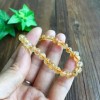 Natural Citrine 6mm Round Beads Dainty Gemstone Elastic Stretch Bracelet