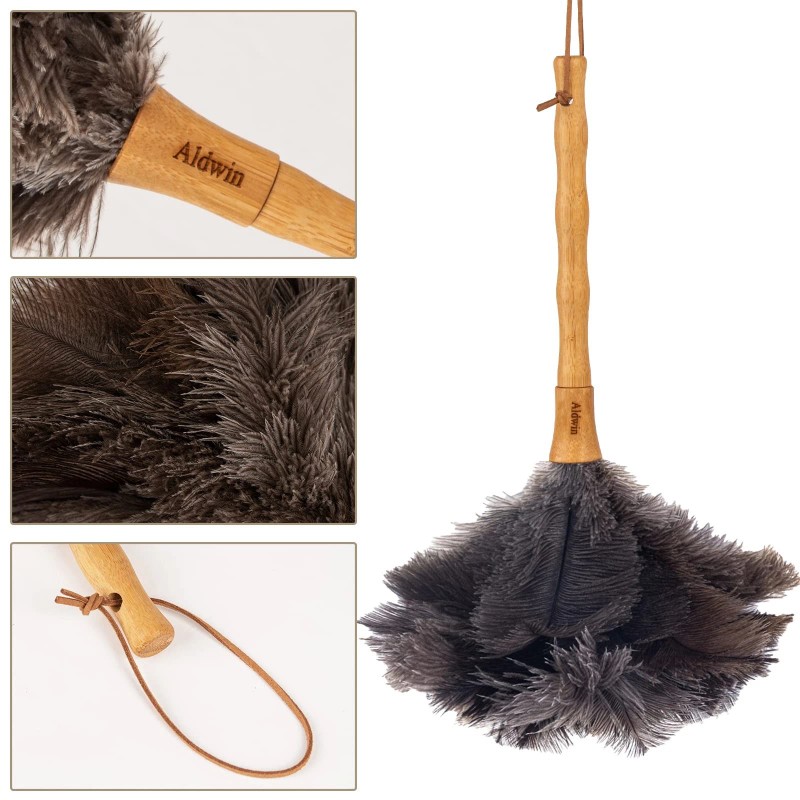 Aldwin Ostrich Feather Duster, 16 Inch Ostrich Feather Duster With
